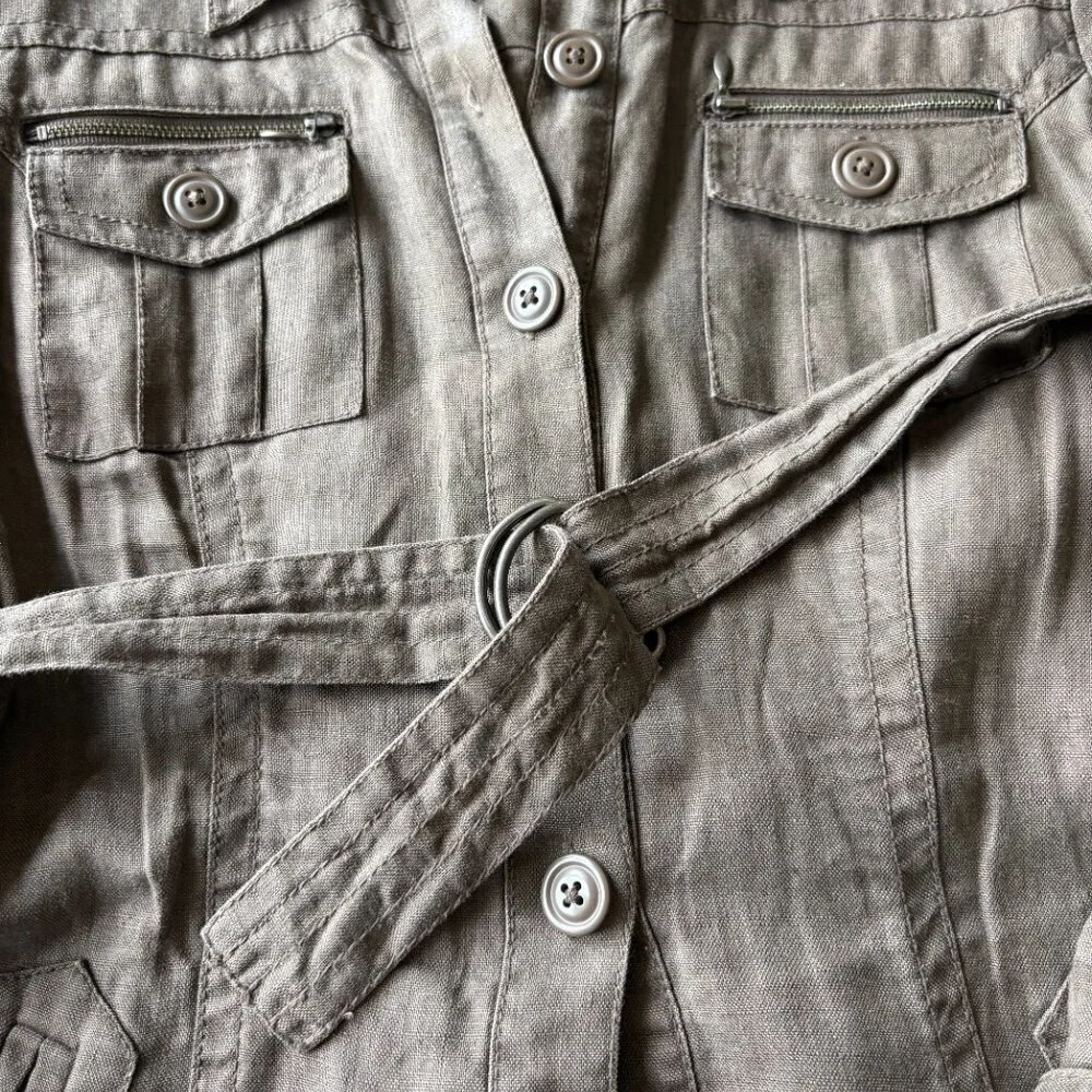 CABI Sahara Linen Utility Jacket  S Sahara Utility Field Jacket